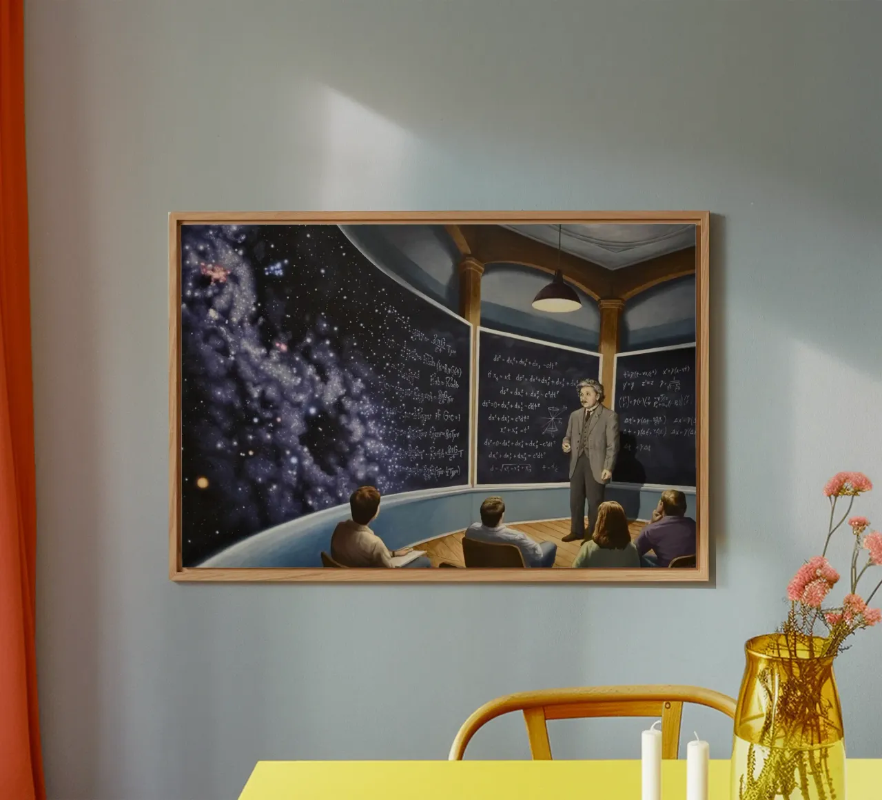 Rob Gonsalves Das Kreidetafel-Universum Alu-Dibond von Trudeau Art Galley