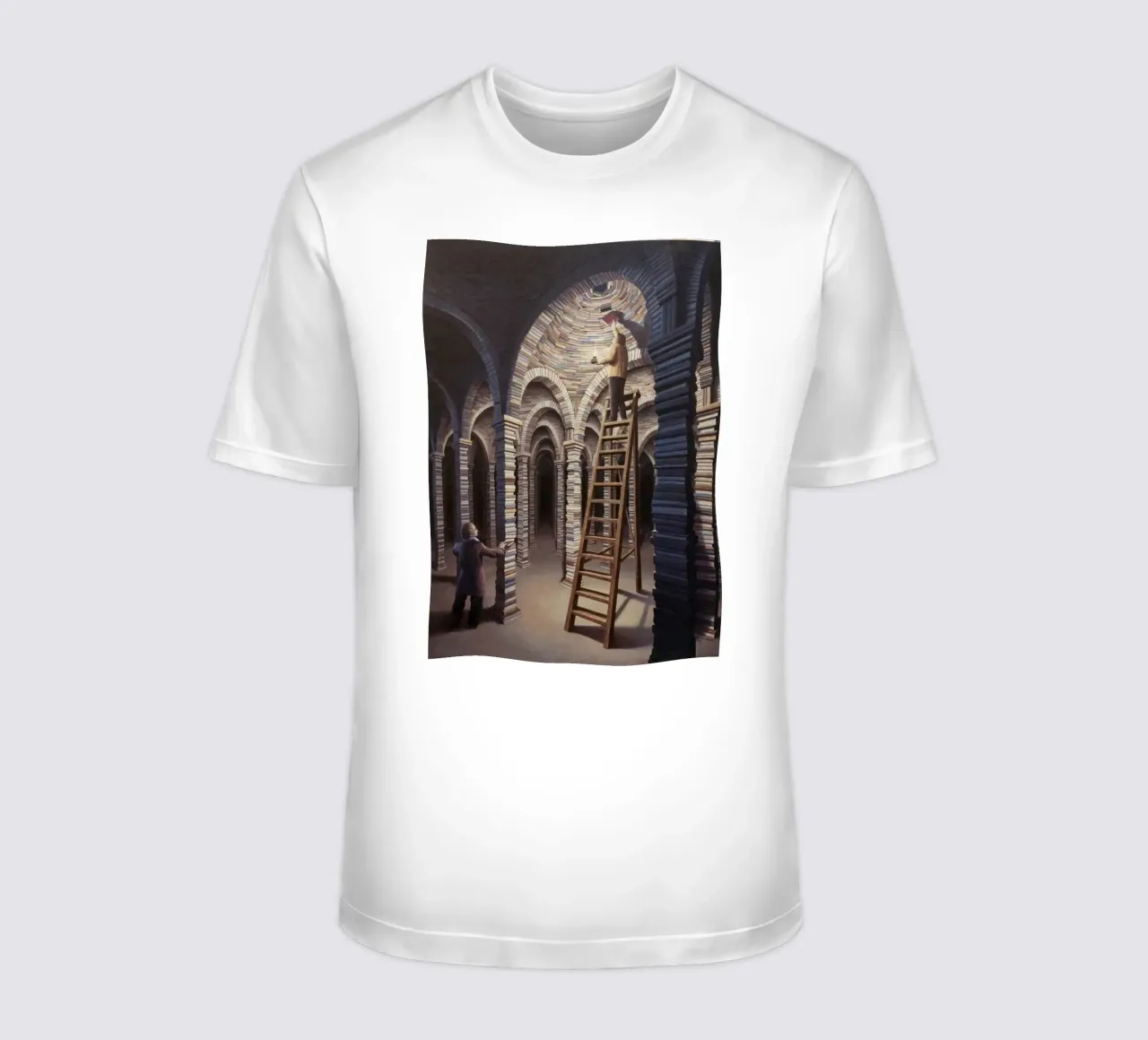 Rob Gonsalves La Biblioteca t-shirt da Trudeau Art Galley
