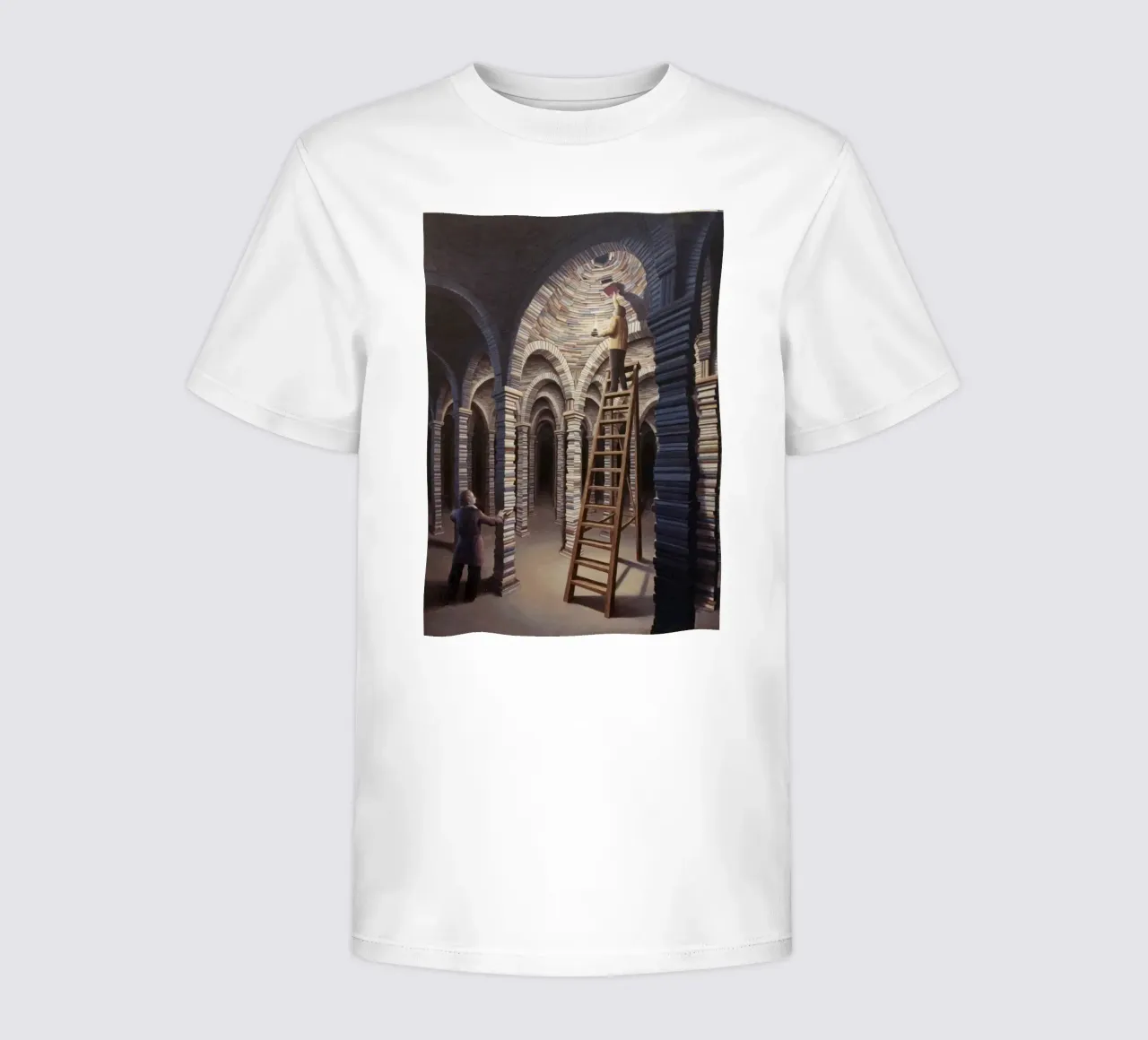 Rob Gonsalves Die Bibliothek Kinder T-Shirt von Trudeau Art Galley