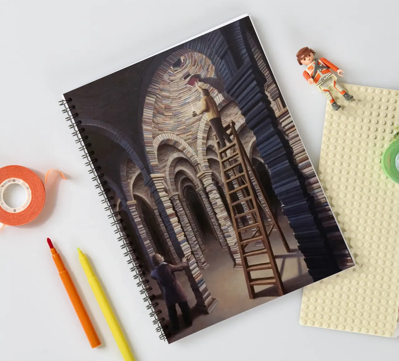 Rob Gonsalves The Library spiral notebook by Trudeau Art Galley
