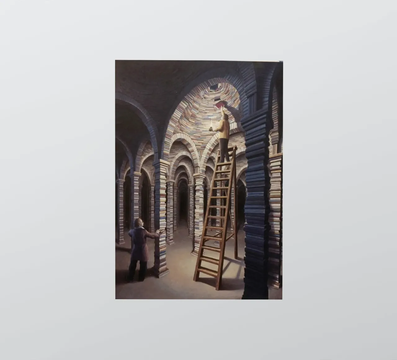 Rob Gonsalves Die Bibliothek Sticker von Trudeau Art Galley