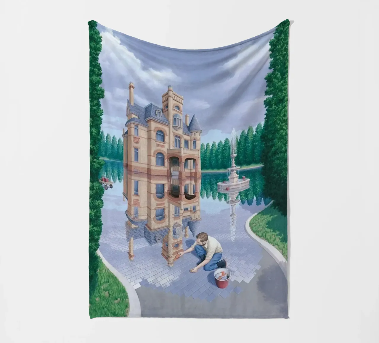 Rob Gonsalves Il fossato del mosaico coperta in pile da Trudeau Art Galley