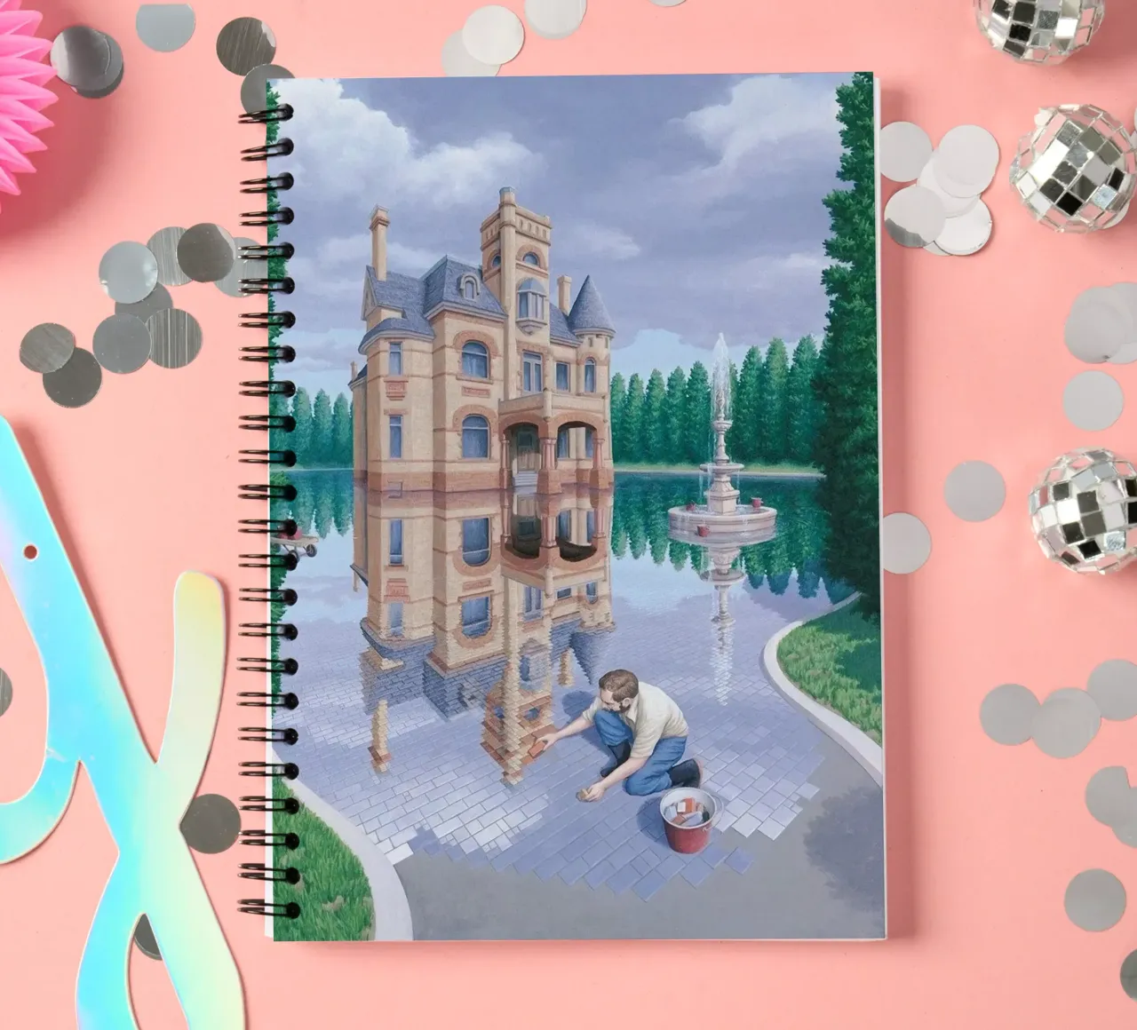 Rob Gonsalves The Mosaic Moat spiral notebook by Trudeau Art Galley