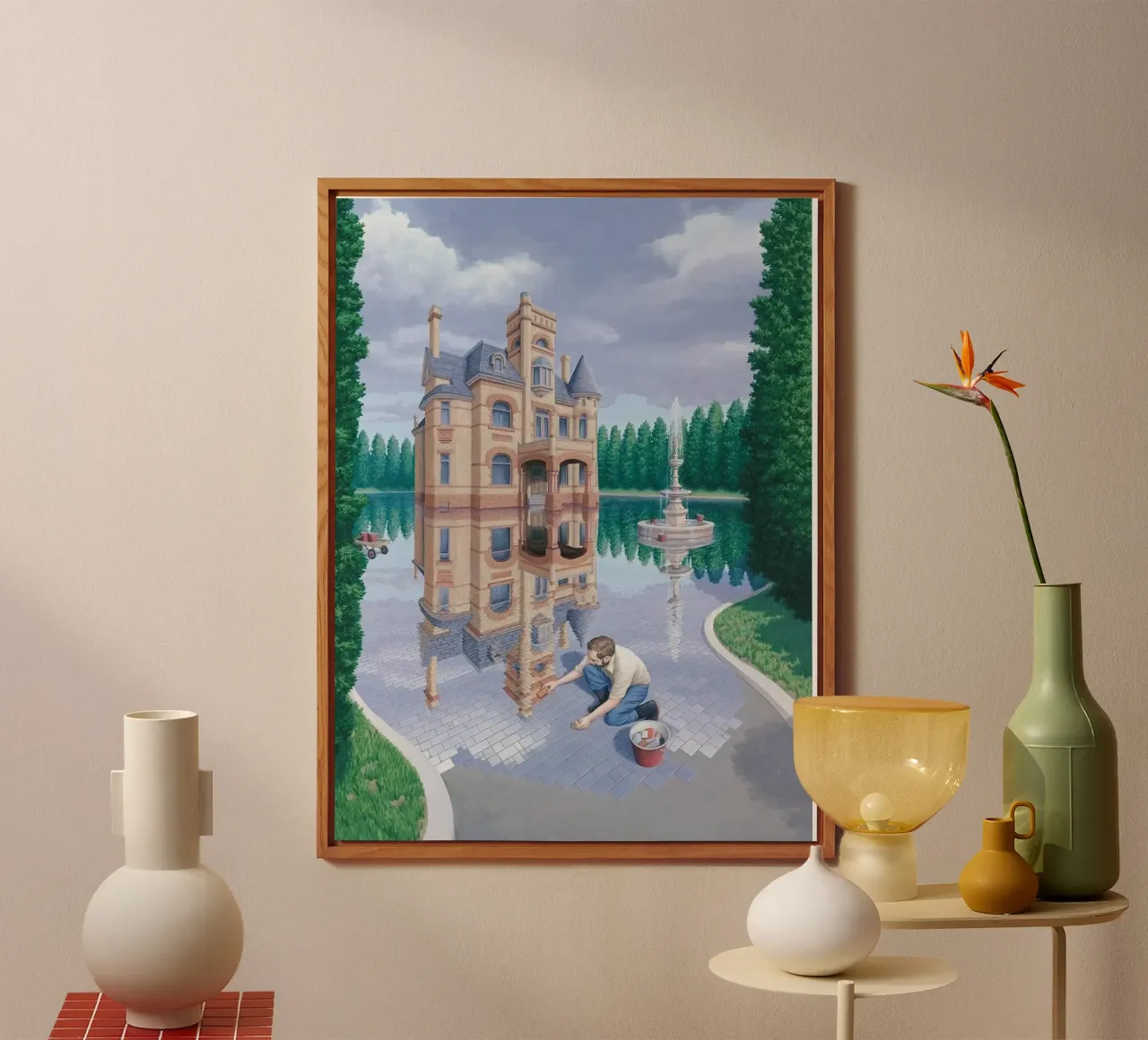 Rob Gonsalves Il fossato del mosaico alluminio dibond da Trudeau Art Galley