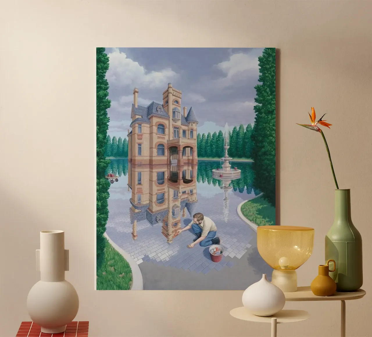 Rob Gonsalves Il fossato del mosaico tela da Trudeau Art Galley