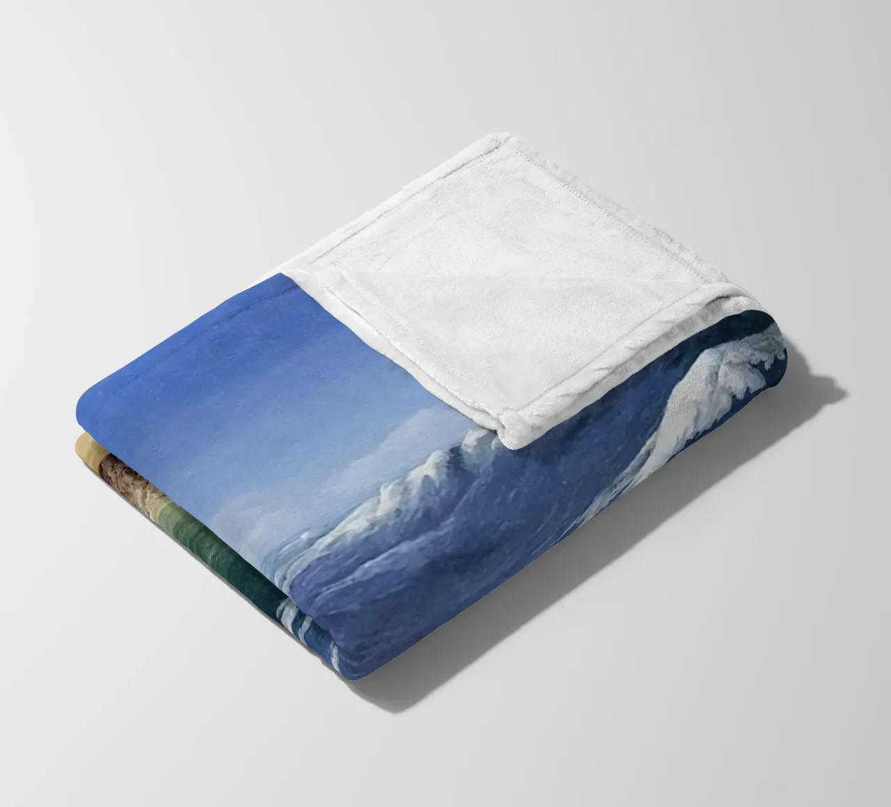 Rob Gonsalves The Mountain Waves fleece blanket by Trudeau Art Galley