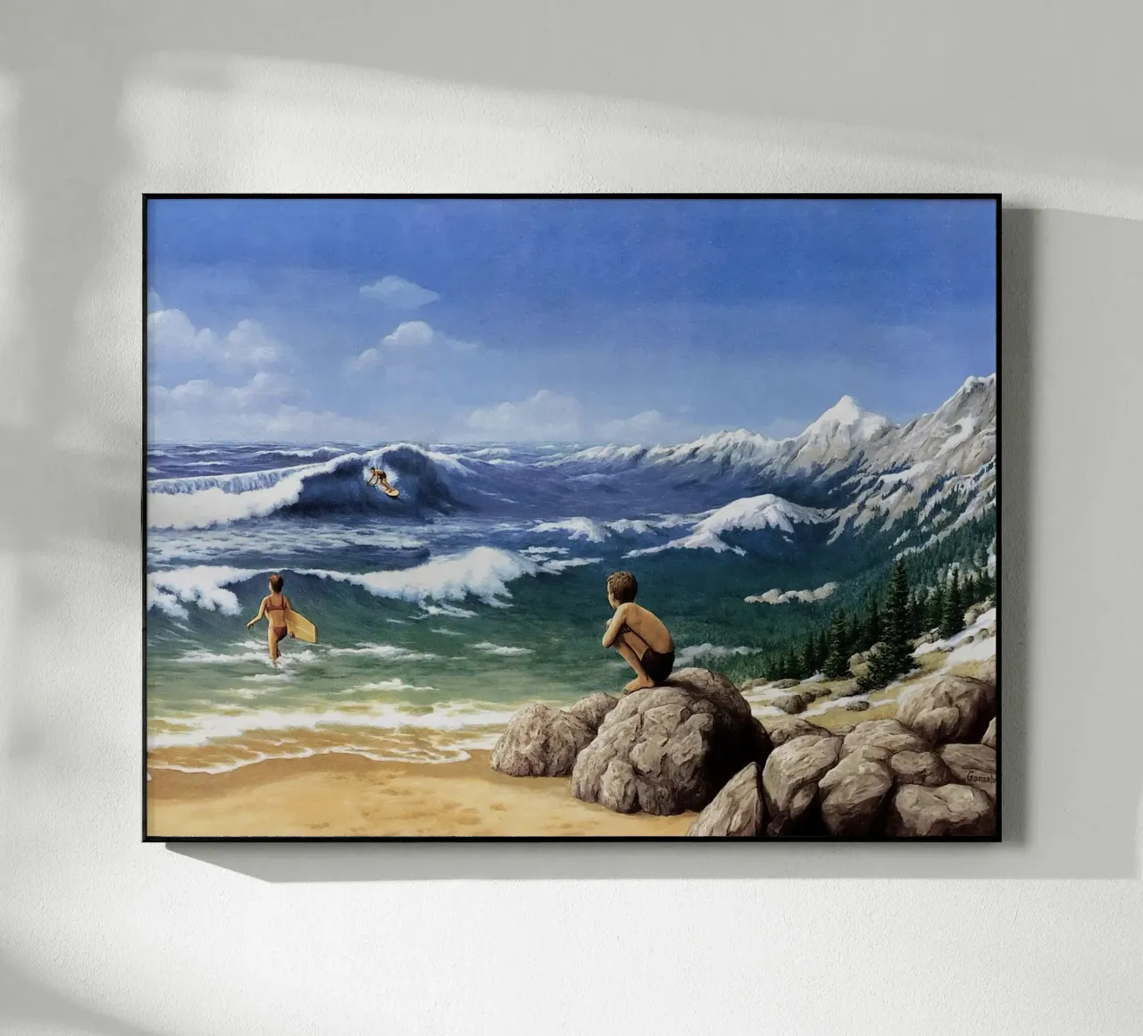 Rob Gonsalves The Mountain Waves acrylic glass by Trudeau Art Galley