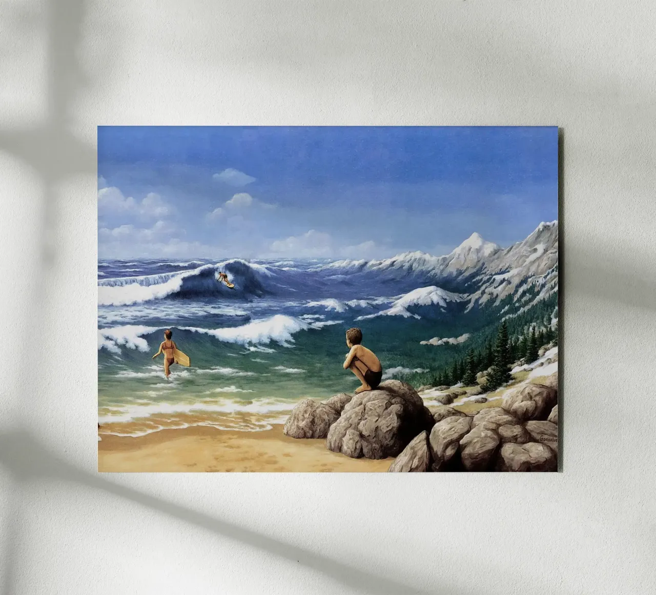 Rob Gonsalves The Mountain Waves forex plate by Trudeau Art Galley