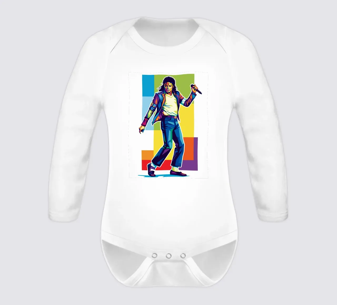 Michael Jackson in WPAP art style body neonato maniche lunghe da Hantamrata