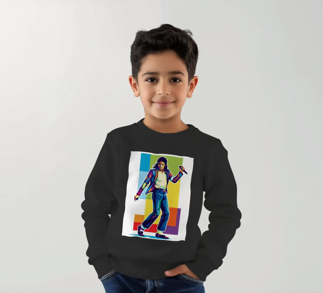 Michael Jackson in WPAP art style felpa bambino da Hantamrata