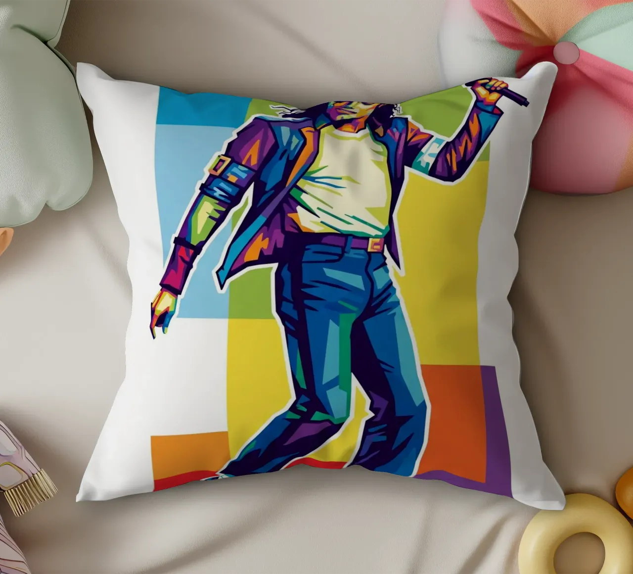 Michael Jackson in WPAP art style cuscino da Hantamrata