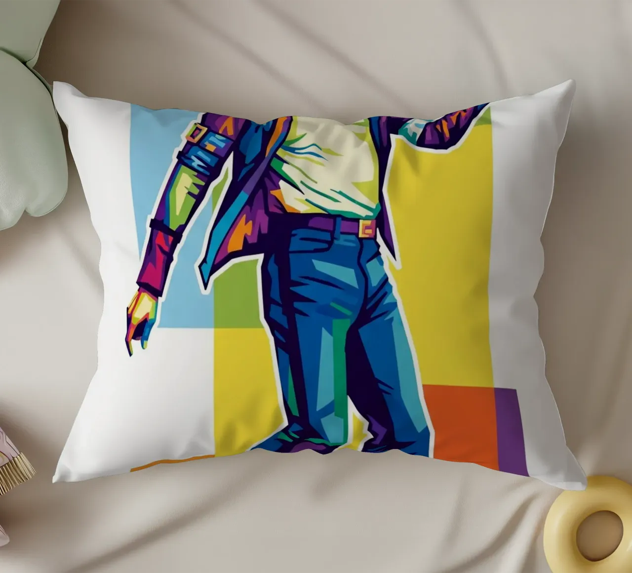 Michael Jackson in WPAP art style cuscino da Hantamrata