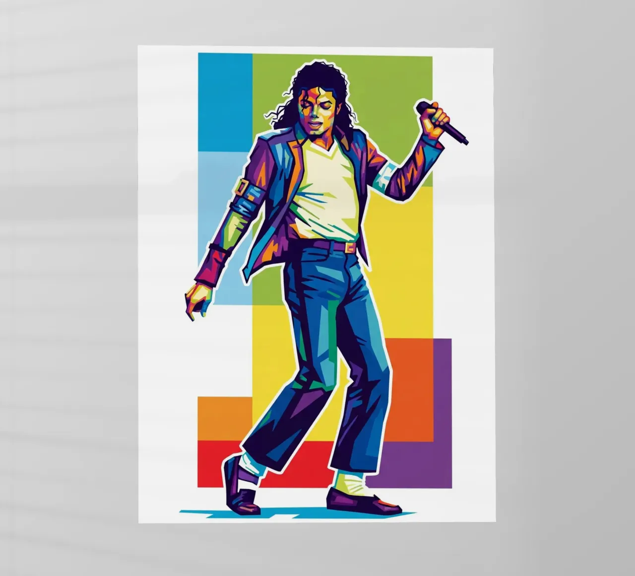 Michael Jackson in WPAP art style lámina retroiluminada de Hantamrata