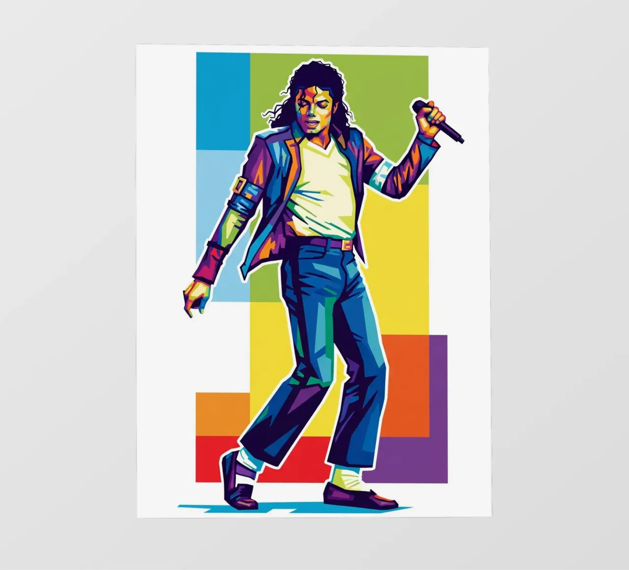 Michael Jackson in WPAP art style lámina retroiluminada de Hantamrata