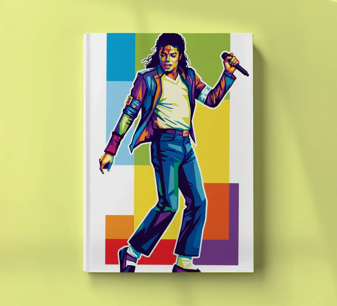 Michael Jackson in WPAP art style notebook by Hantamrata