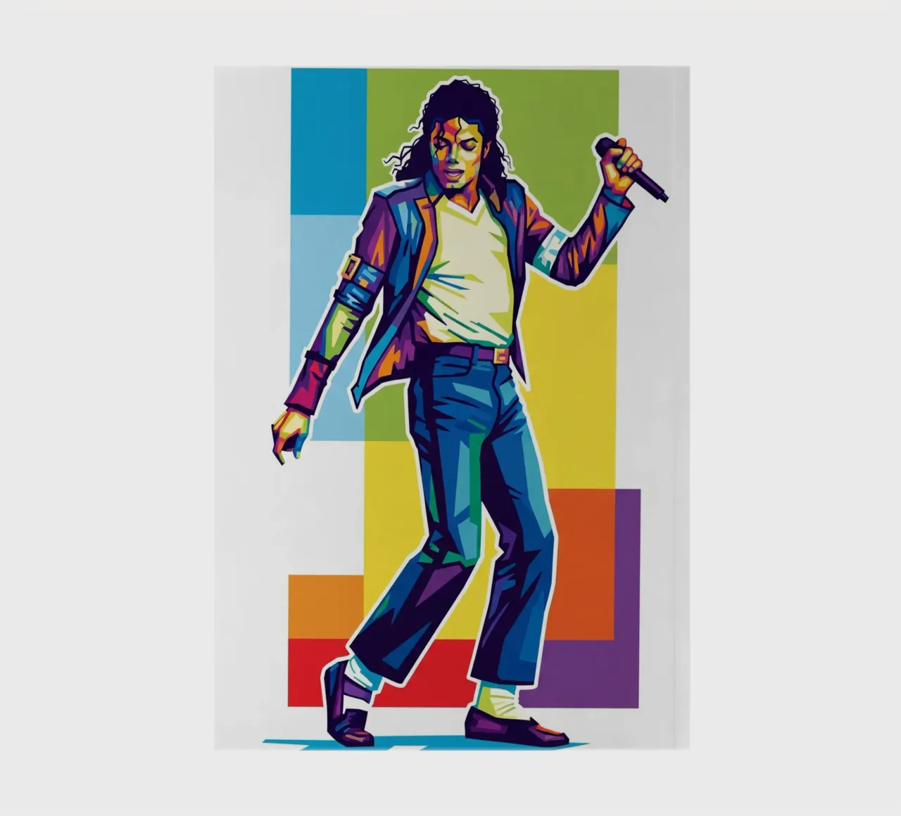 Michael Jackson in WPAP art style notebook by Hantamrata