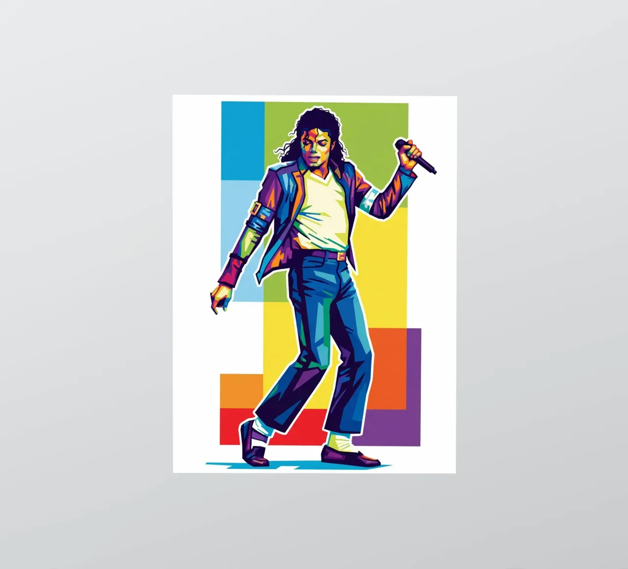 Michael Jackson in WPAP art style adesivo da Hantamrata