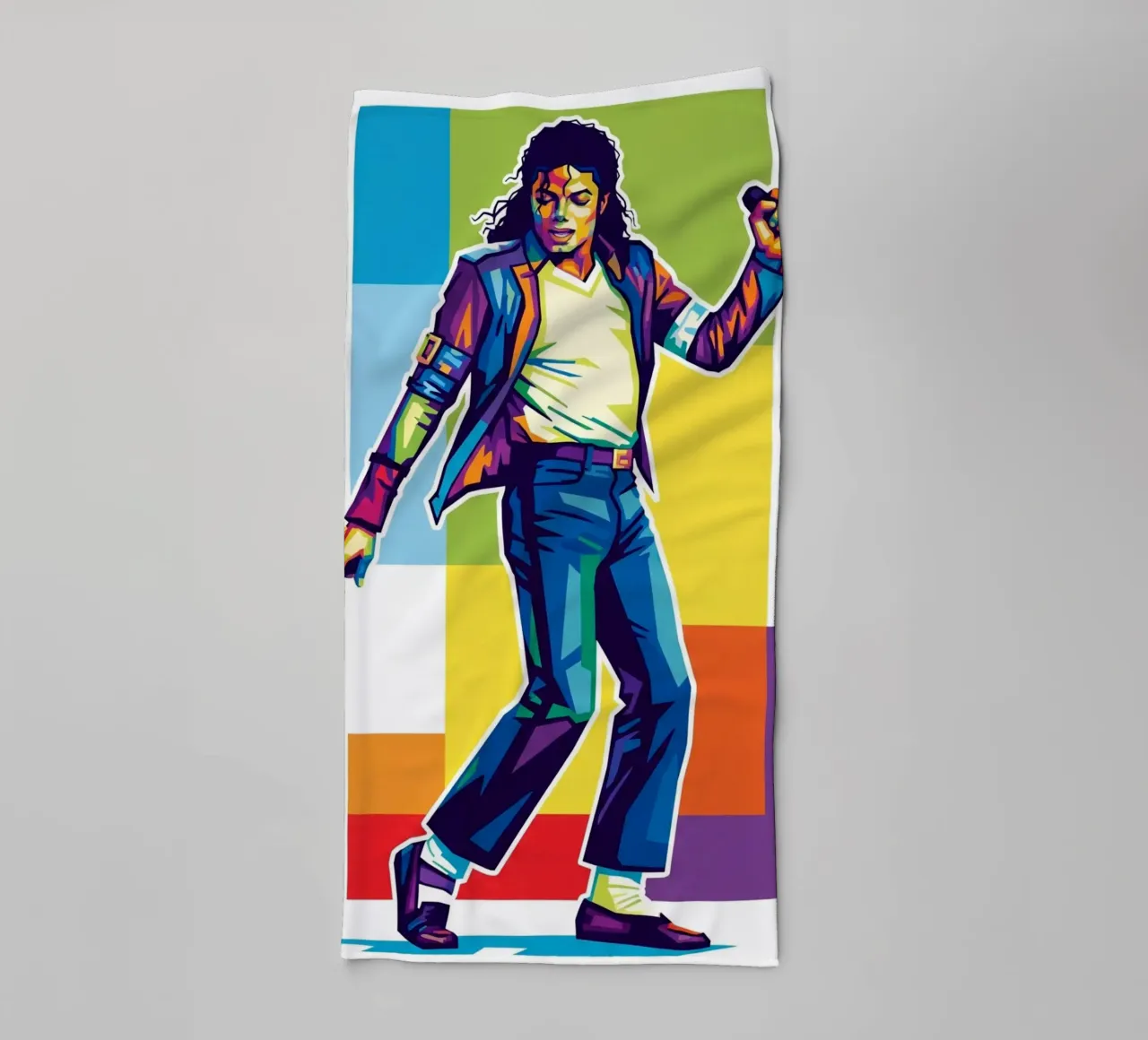 Michael Jackson in WPAP art style asciugamano da bagno da Hantamrata