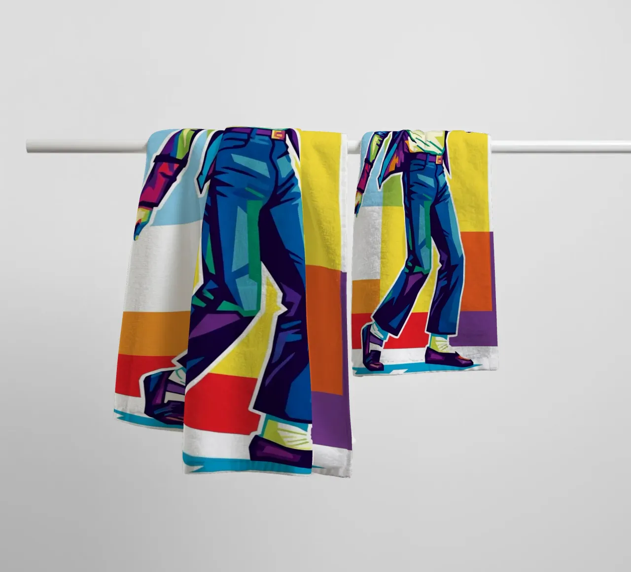 Michael Jackson in WPAP art style asciugamano da bagno da Hantamrata