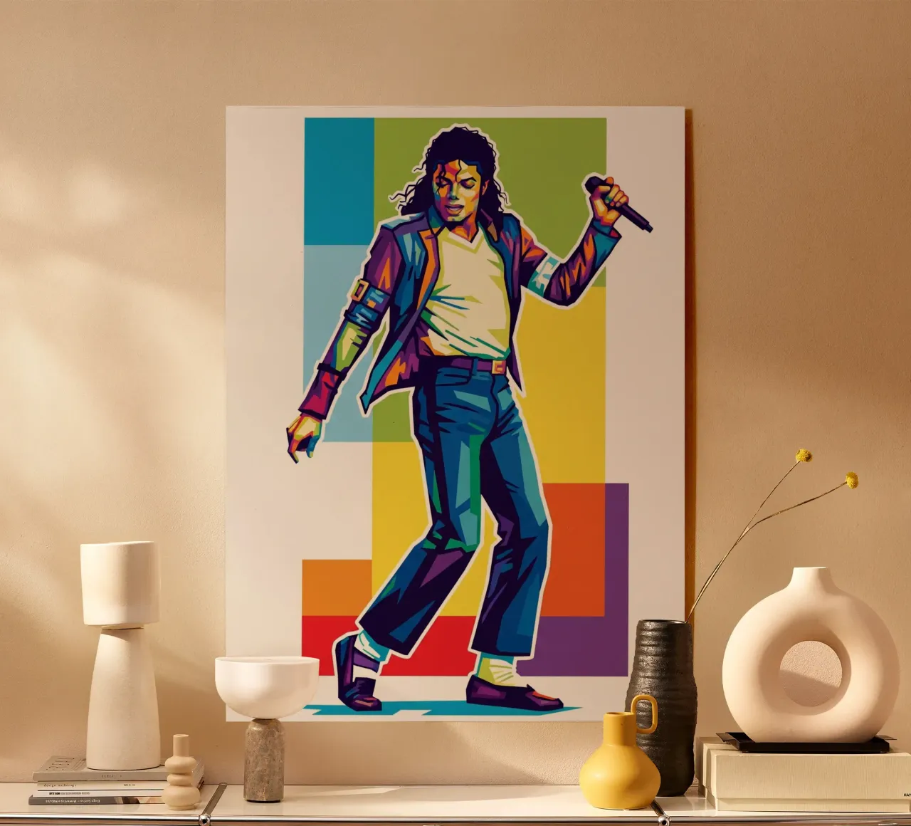 Michael Jackson in WPAP art style plexiglass da Hantamrata