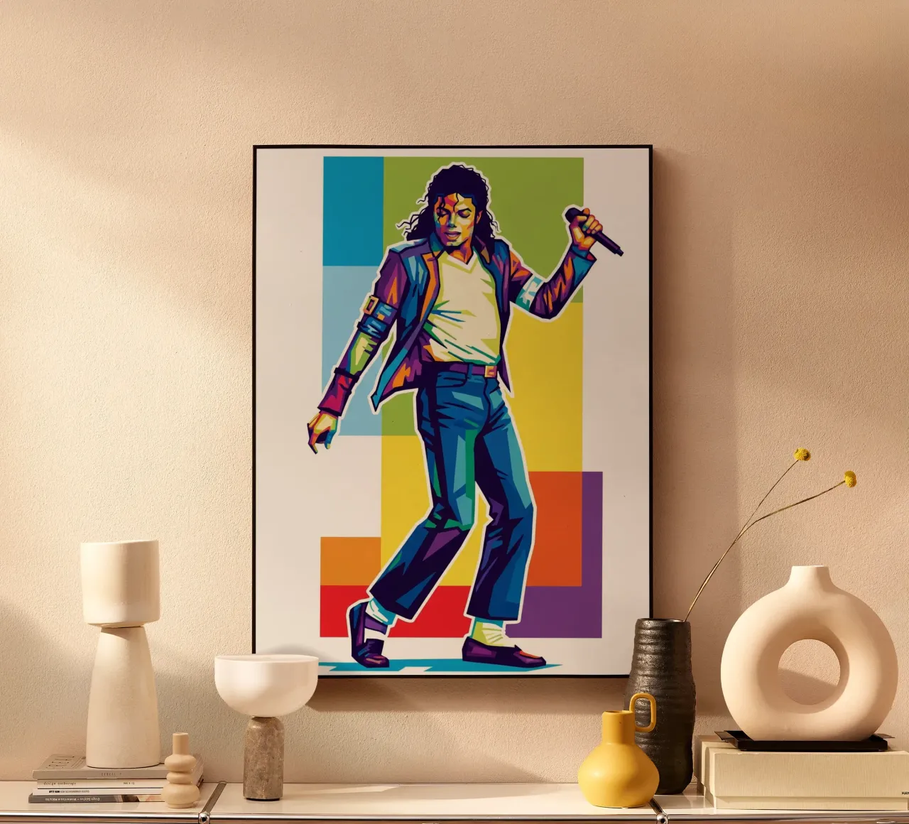 Michael Jackson in WPAP art style alluminio dibond da Hantamrata