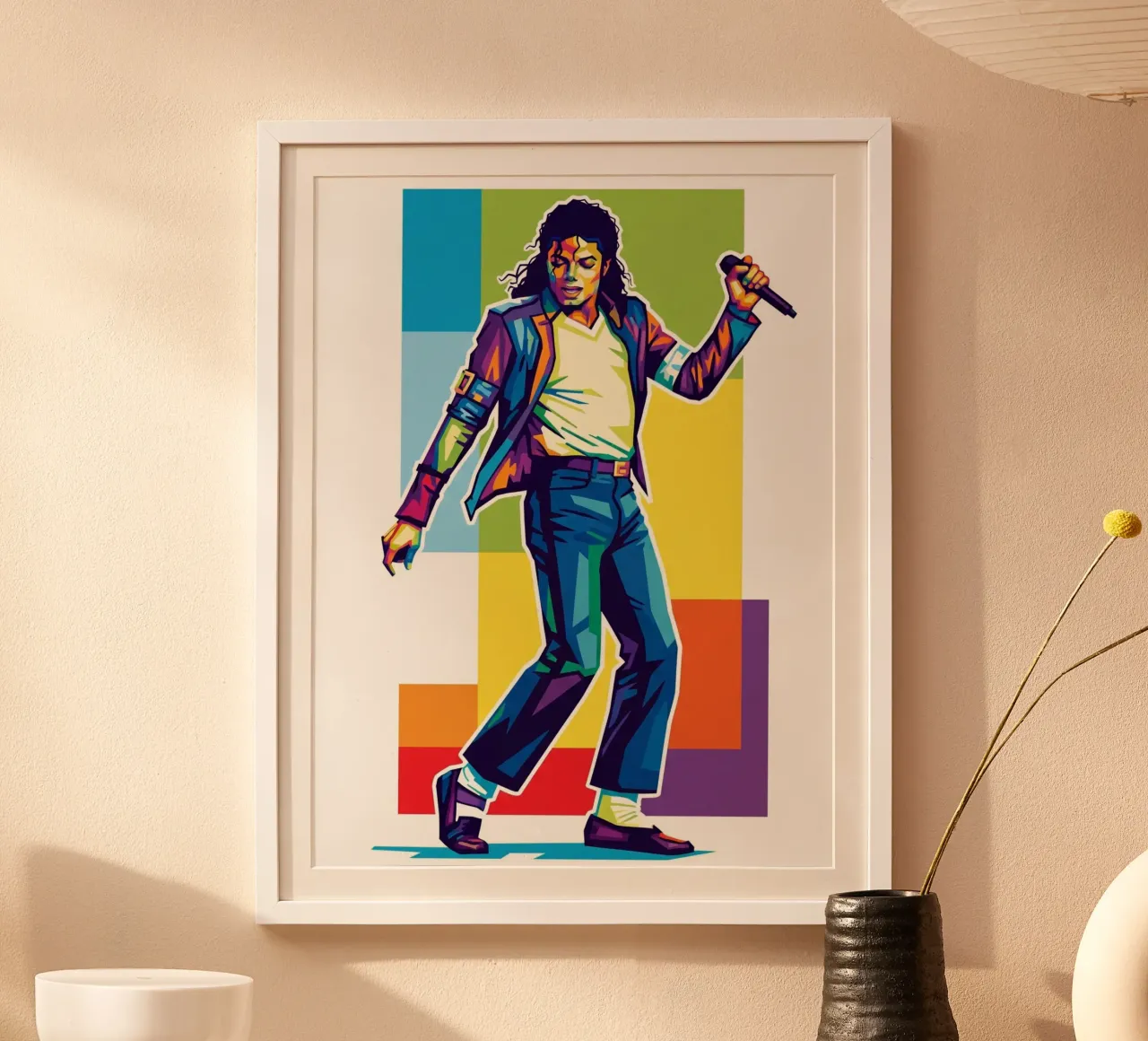 Michael Jackson in WPAP art style carta hahnemühle da Hantamrata