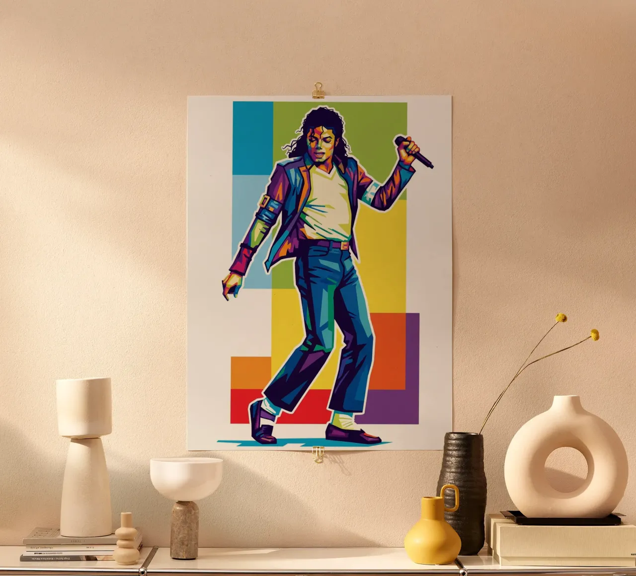 Michael Jackson in WPAP art style carta hahnemühle da Hantamrata