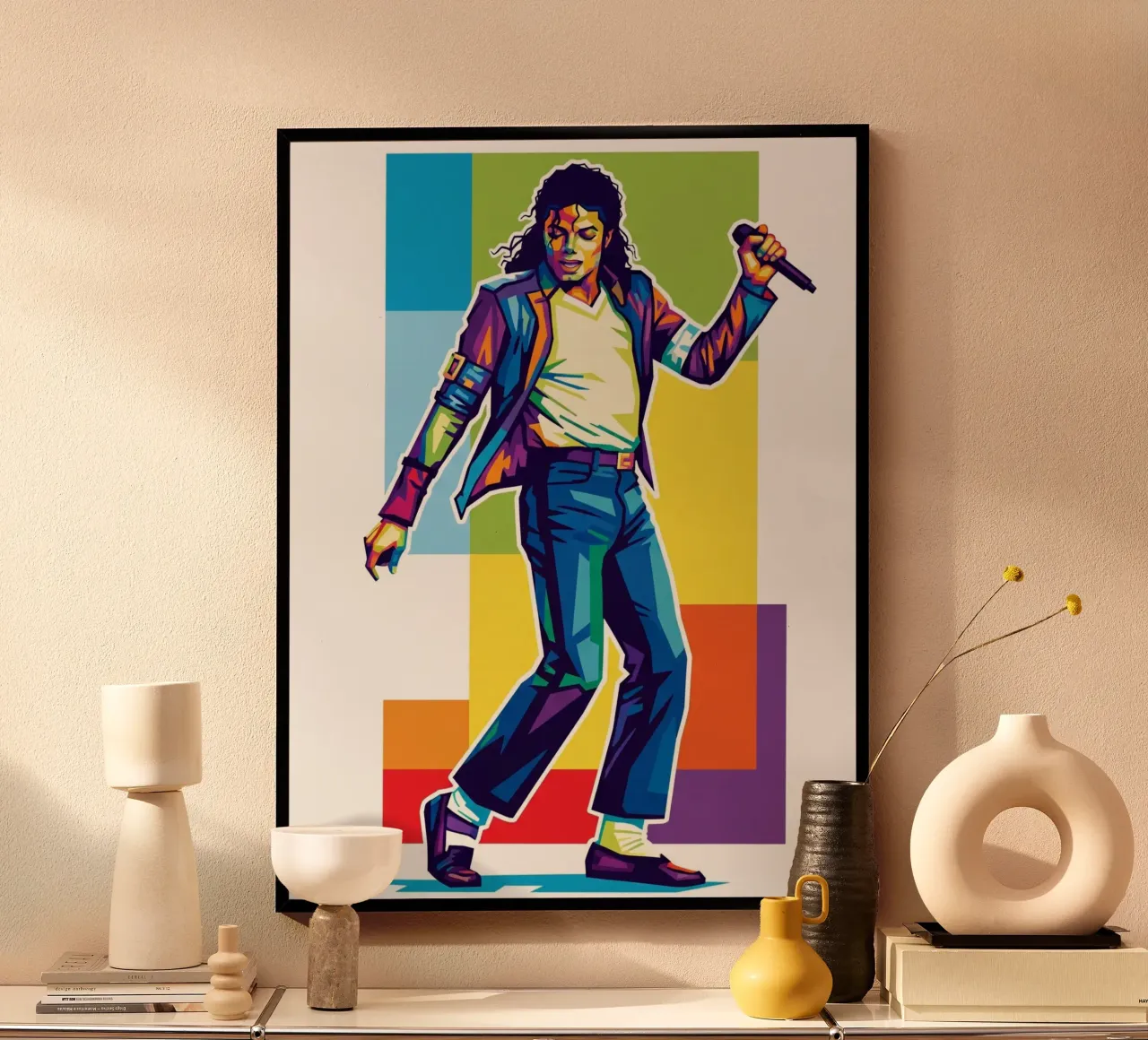 Michael Jackson in WPAP art style carta hahnemühle da Hantamrata