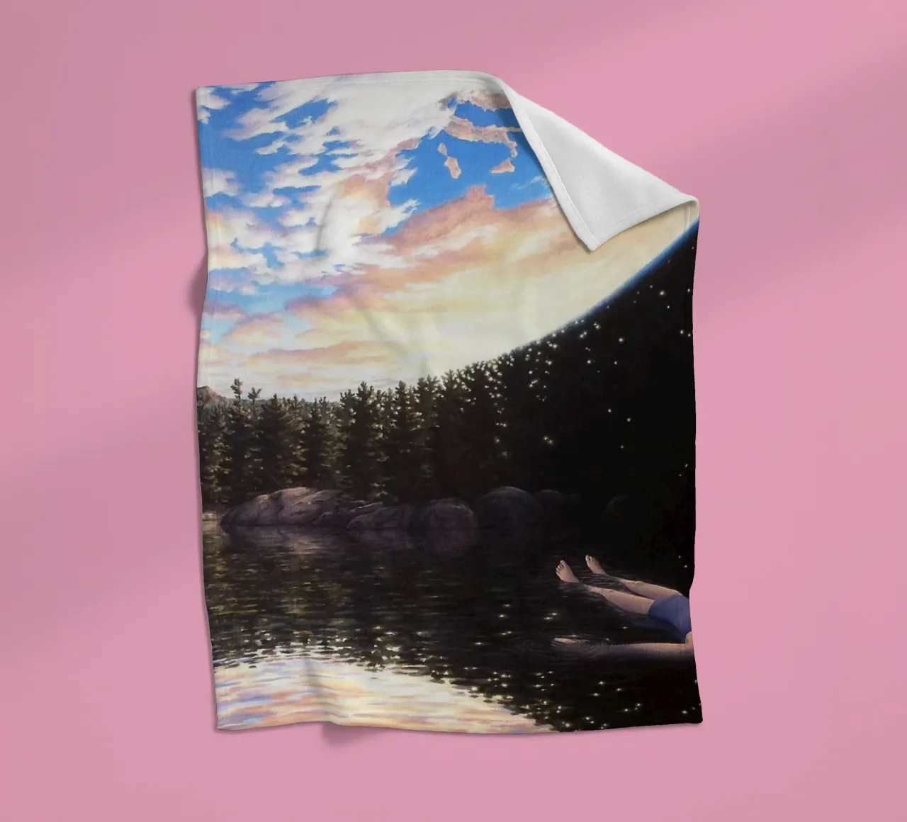 Rob Gonsalves The Phenomenon of Floating fleece blanket by Trudeau Art Galley