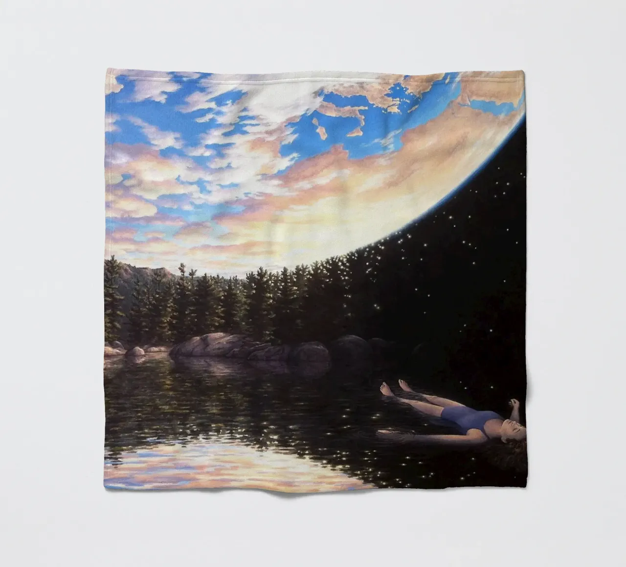 Rob Gonsalves The Phenomenon of Floating fleece blanket by Trudeau Art Galley