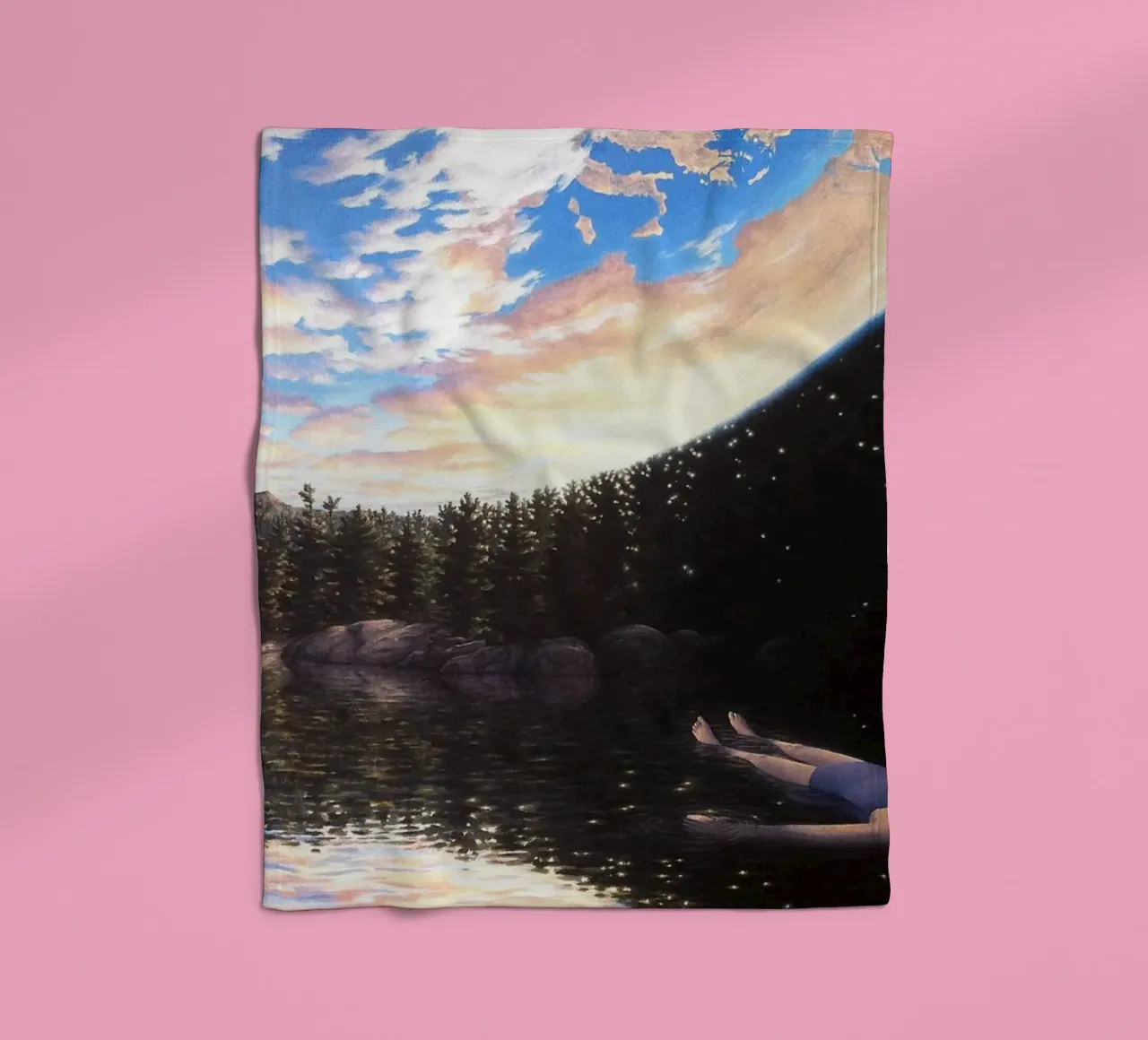 Rob Gonsalves The Phenomenon of Floating fleece blanket by Trudeau Art Galley