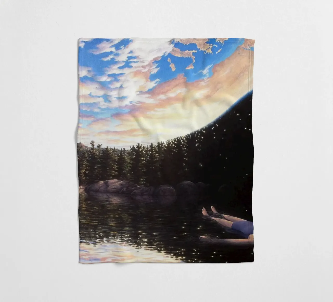 Rob Gonsalves The Phenomenon of Floating fleece blanket by Trudeau Art Galley