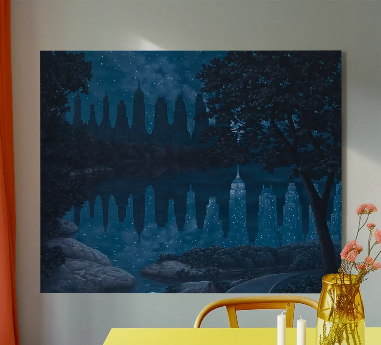 Rob Gonsalves Riflessione sulla città plexiglass da Trudeau Art Galley
