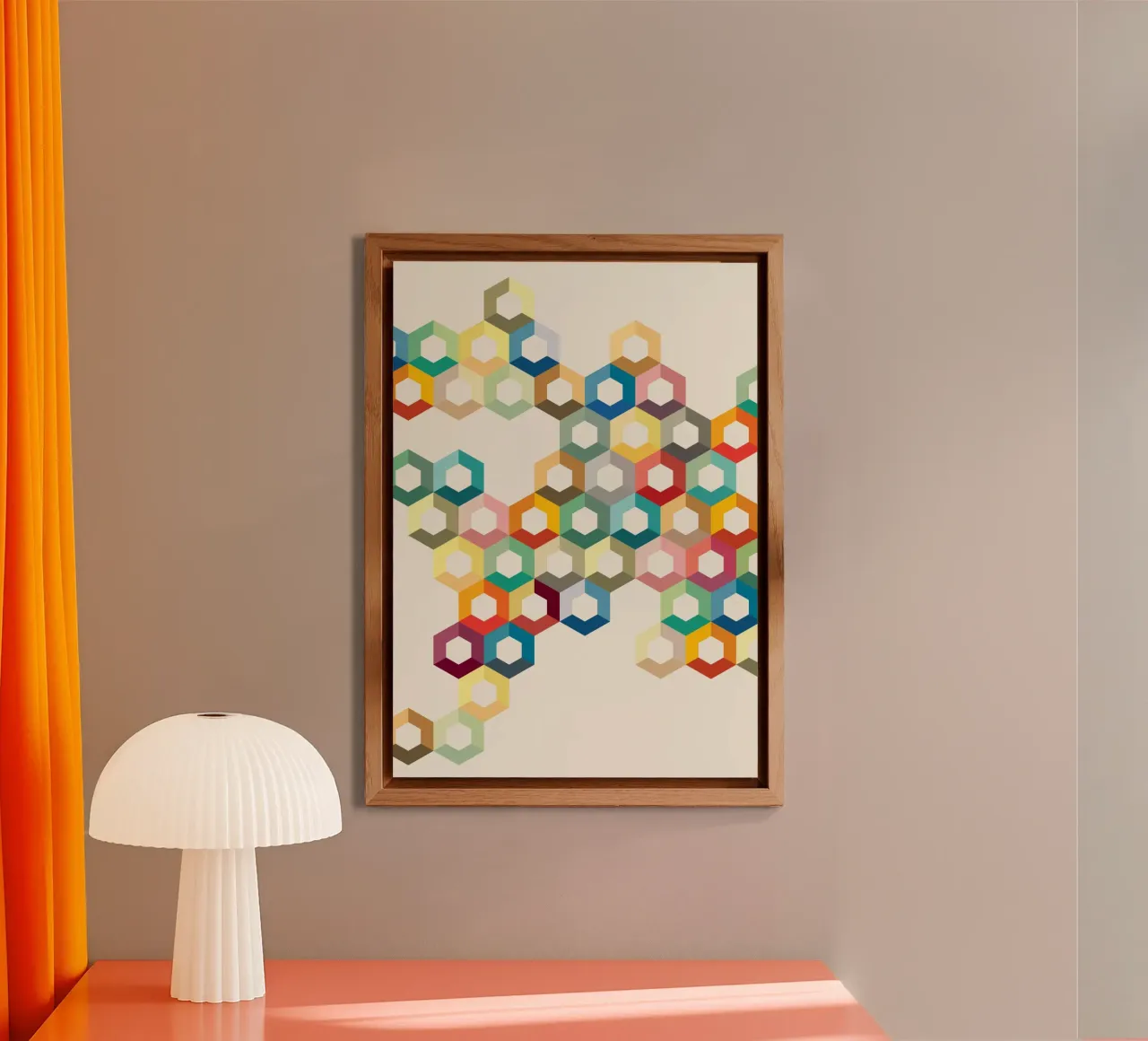 GeoPop - Arte geometrica moderna alluminio dibond da JaySan Studio