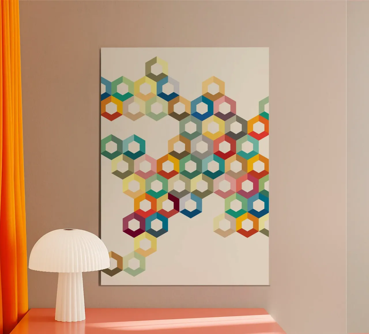 GeoPop - Arte geometrica moderna alluminio dibond da JaySan Studio