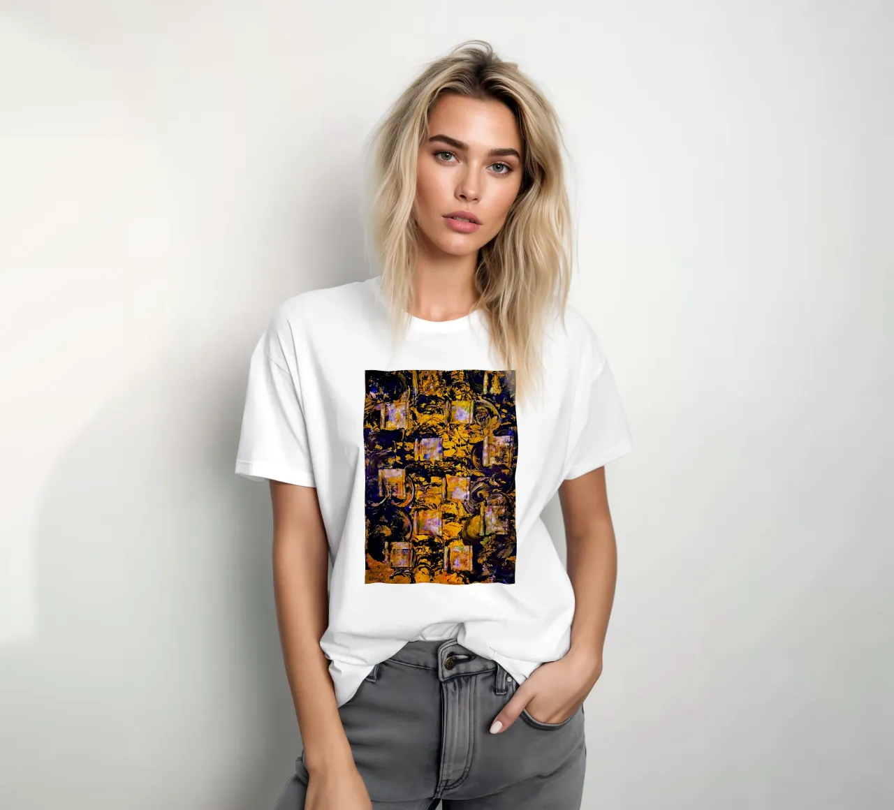 Inspired by Hans Hofmann. 3 t-shirt da Thierry Vobmann Abstract painting