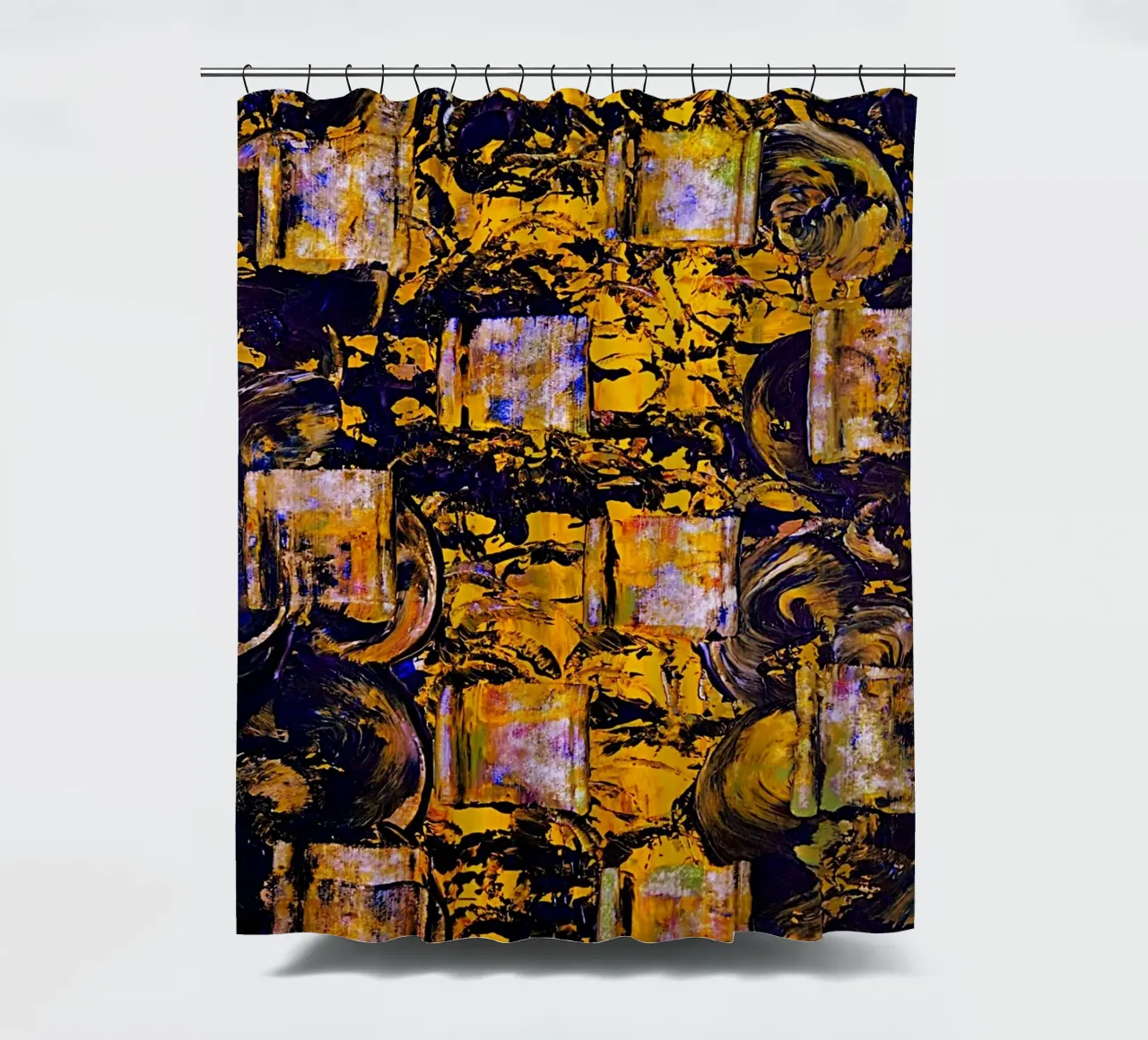 Inspired by Hans Hofmann. 3 shower curtain by Thierry Vobmann Abstract painting