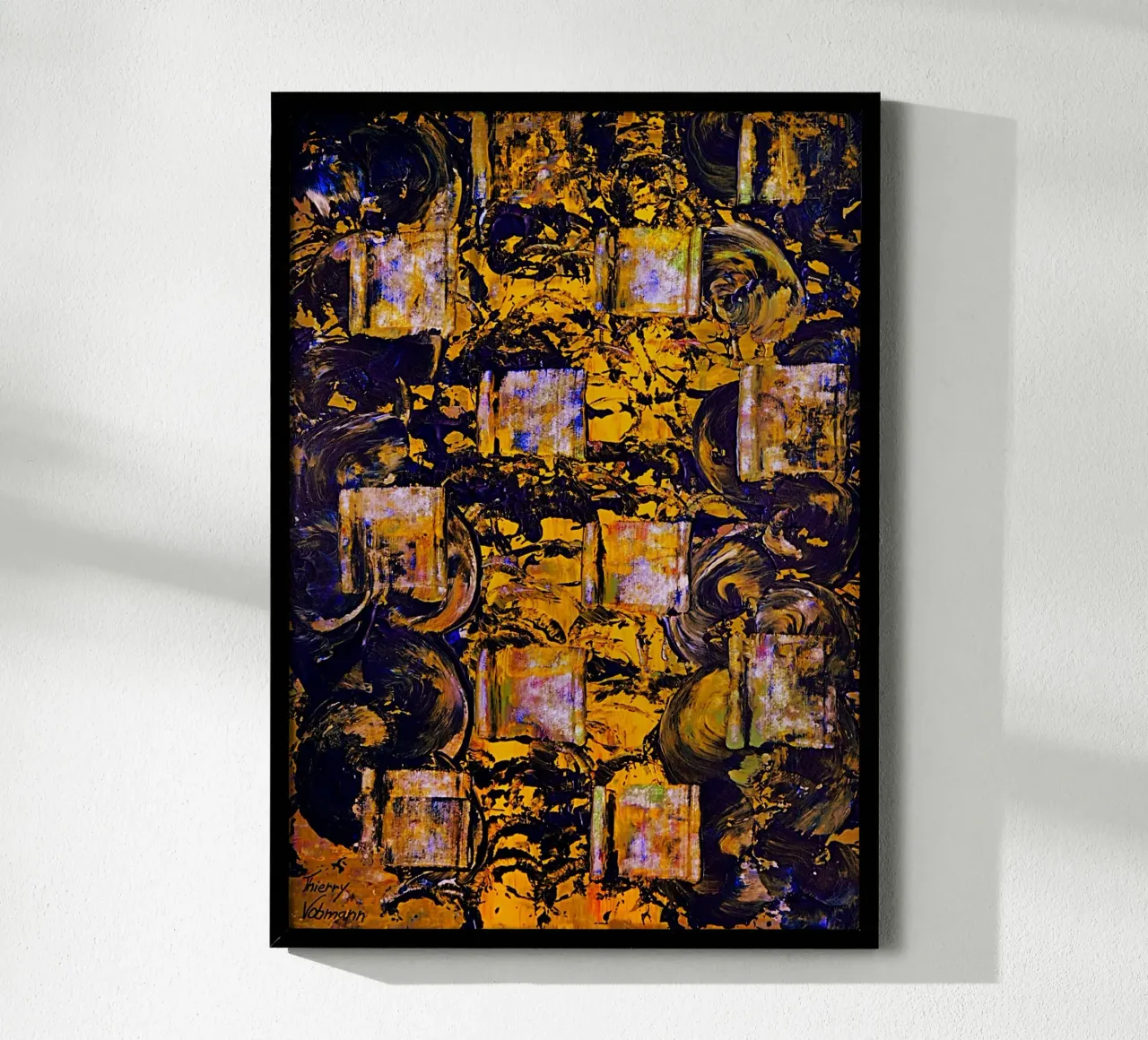 Inspired by Hans Hofmann. 3 carta hahnemühle da Thierry Vobmann Abstract painting