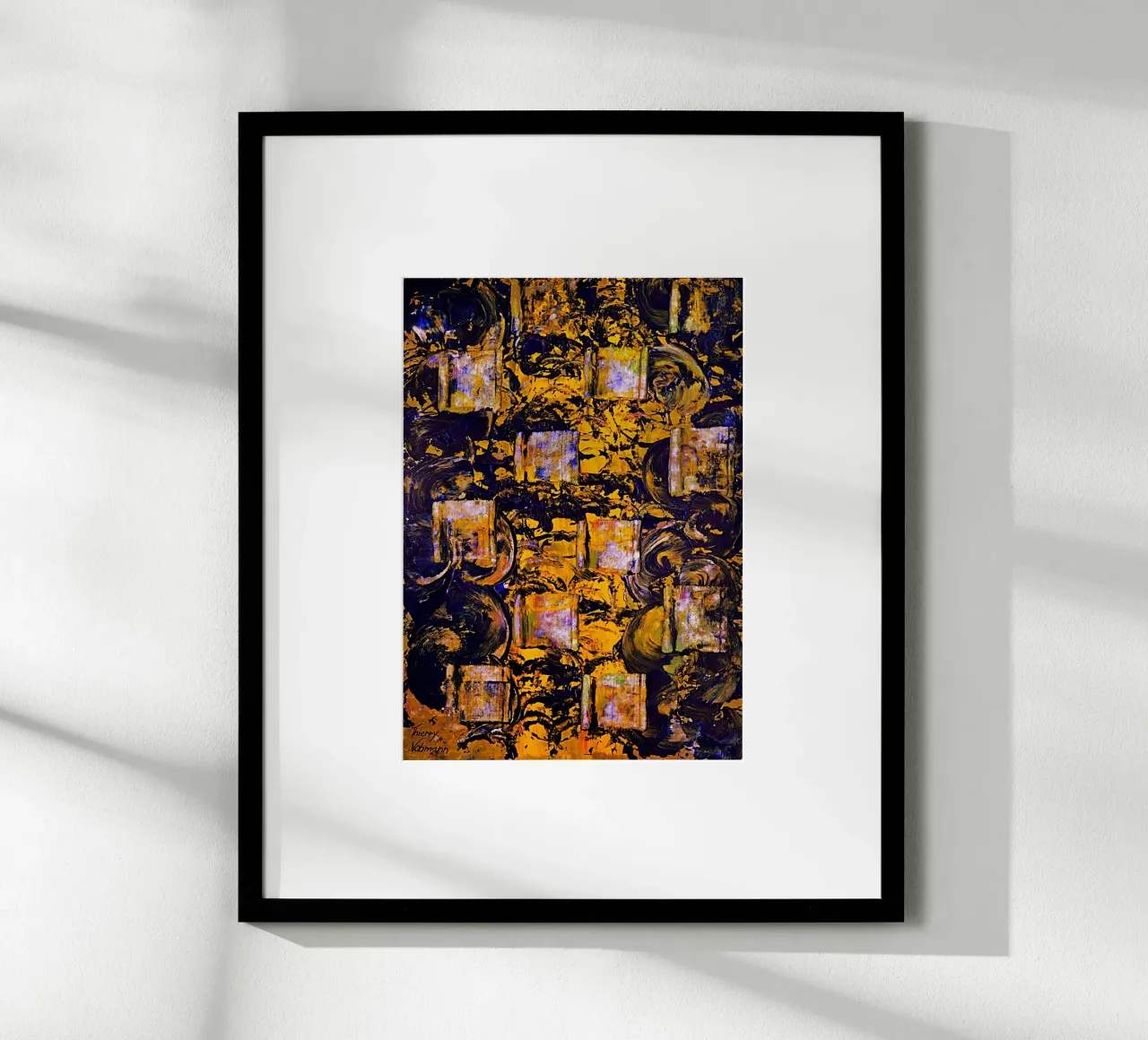Inspired by Hans Hofmann. 3 carta hahnemühle da Thierry Vobmann Abstract painting