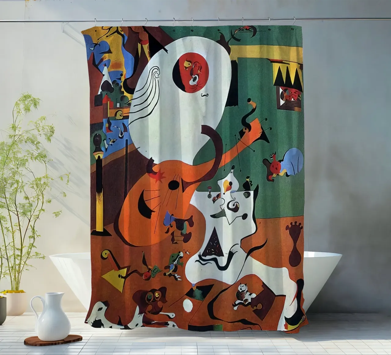 Joan Miro Interno olandese tenda da doccia da Dixon-Gallery