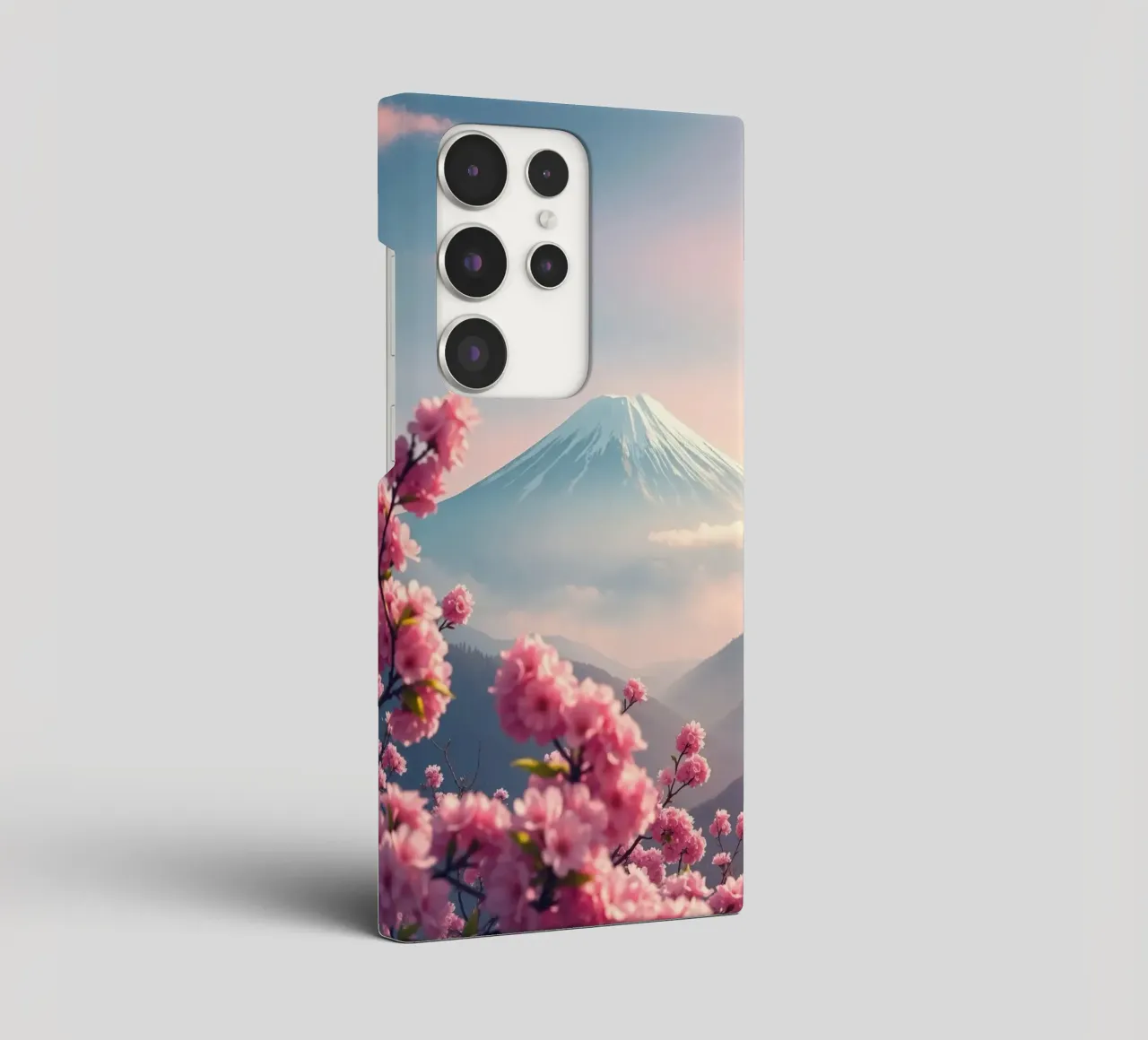 Il Monte Fuji in Giappone con i ciliegi in fiore cover samsung da RB-Digital-Paintings