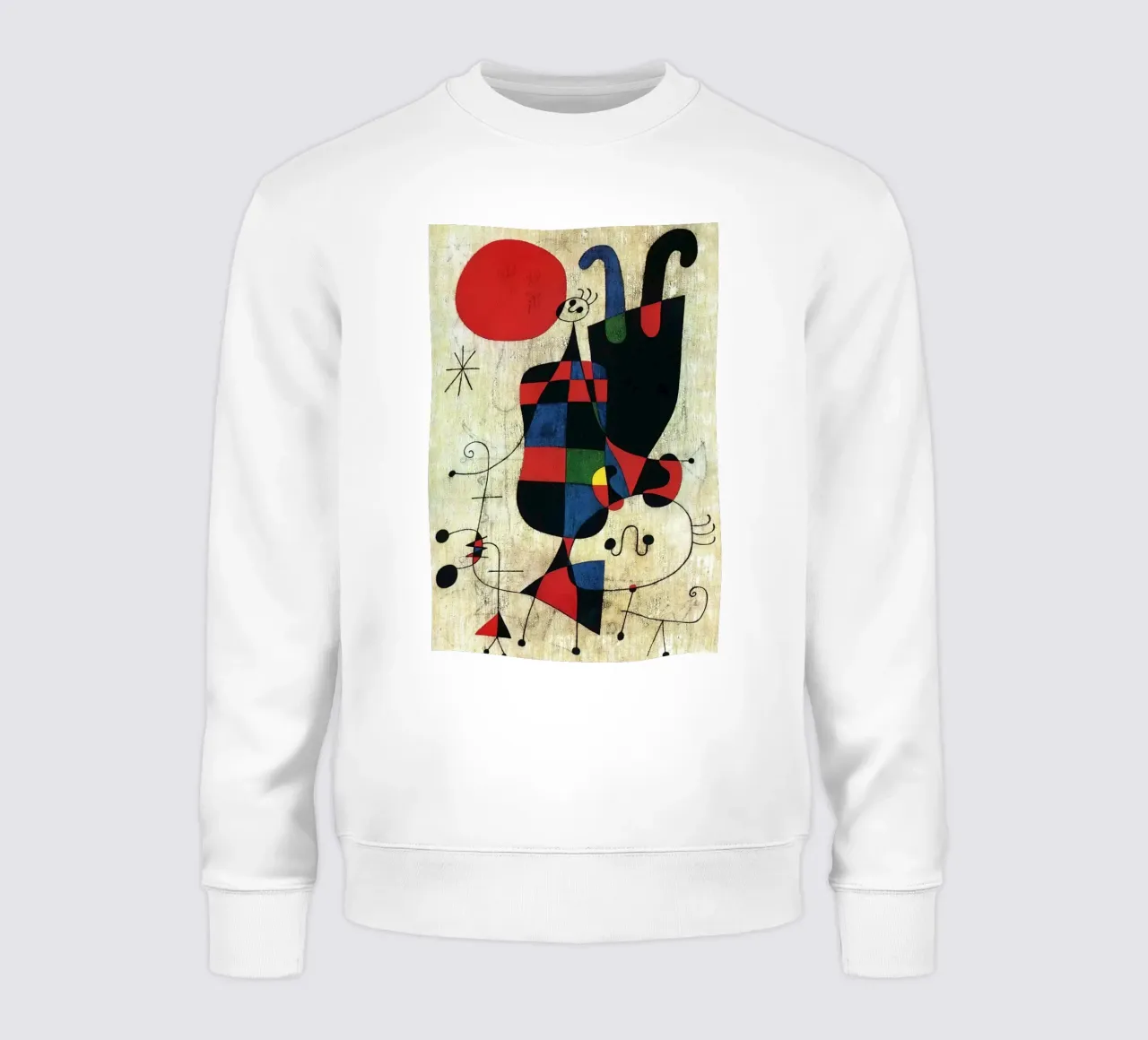 Joan Miro Figure e cane davanti al sole felpa da Dixon-Gallery