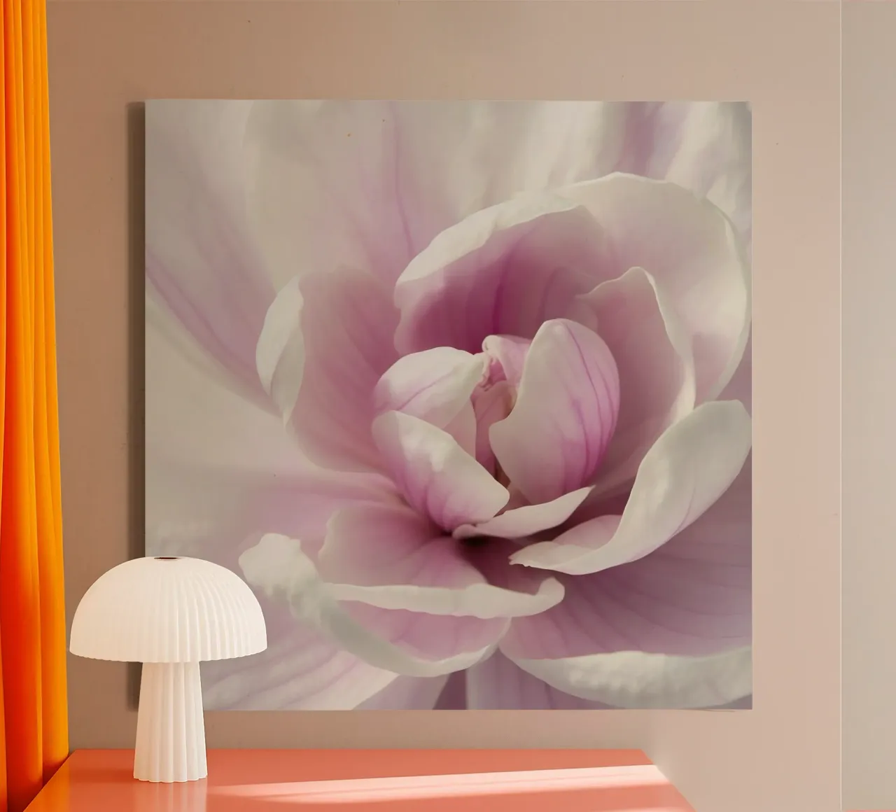 Fluisterweide canvas met Baklijst van Bold Blooms