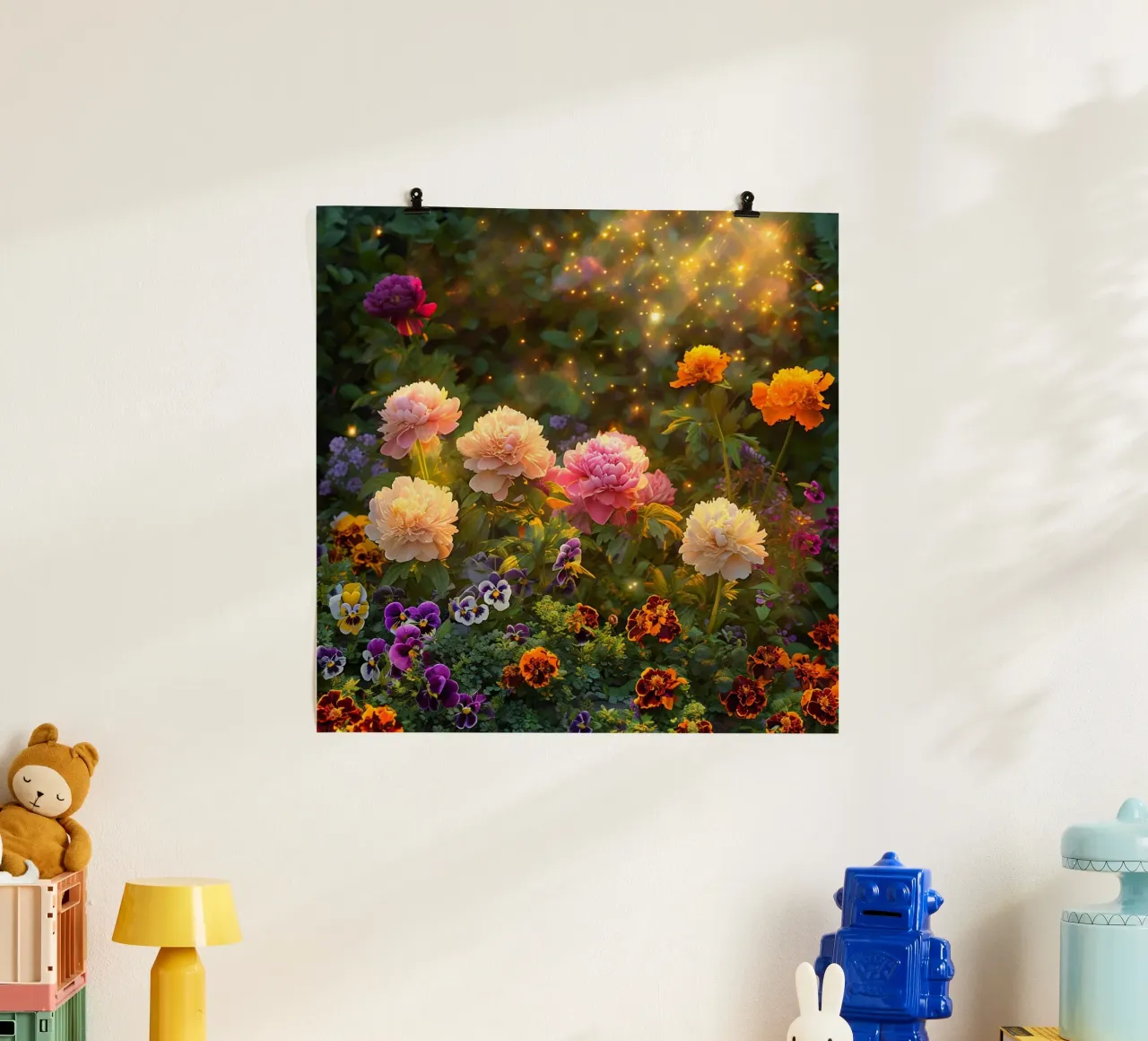 Meadow Whispers poster with aluminum frame by Bold Blooms