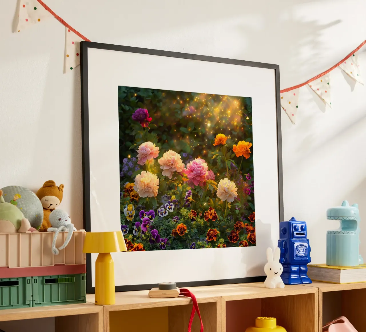 Meadow Whispers poster with aluminum frame by Bold Blooms