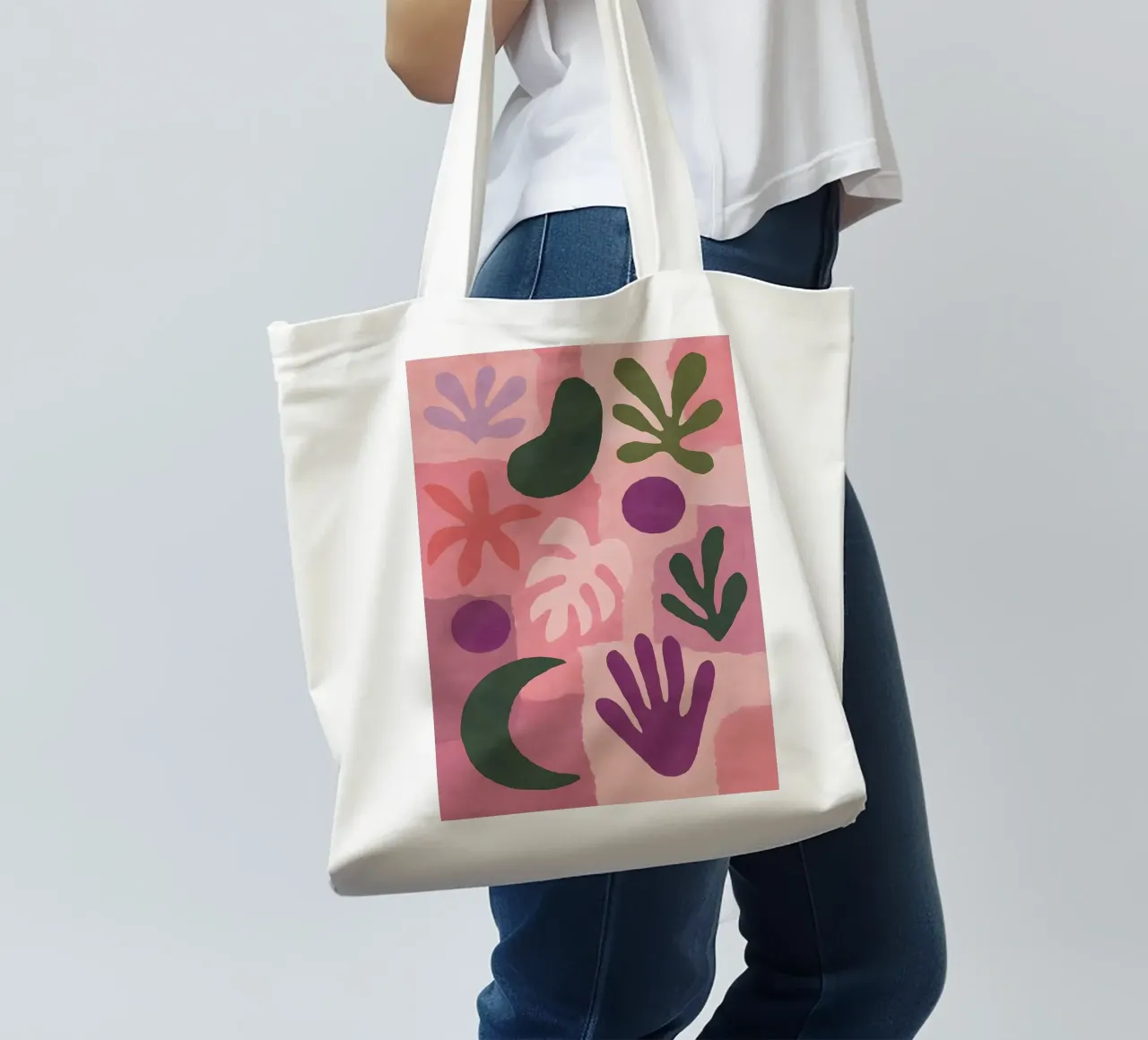 Modern Abstract Collage borsa in juta da Gypsy Galleria