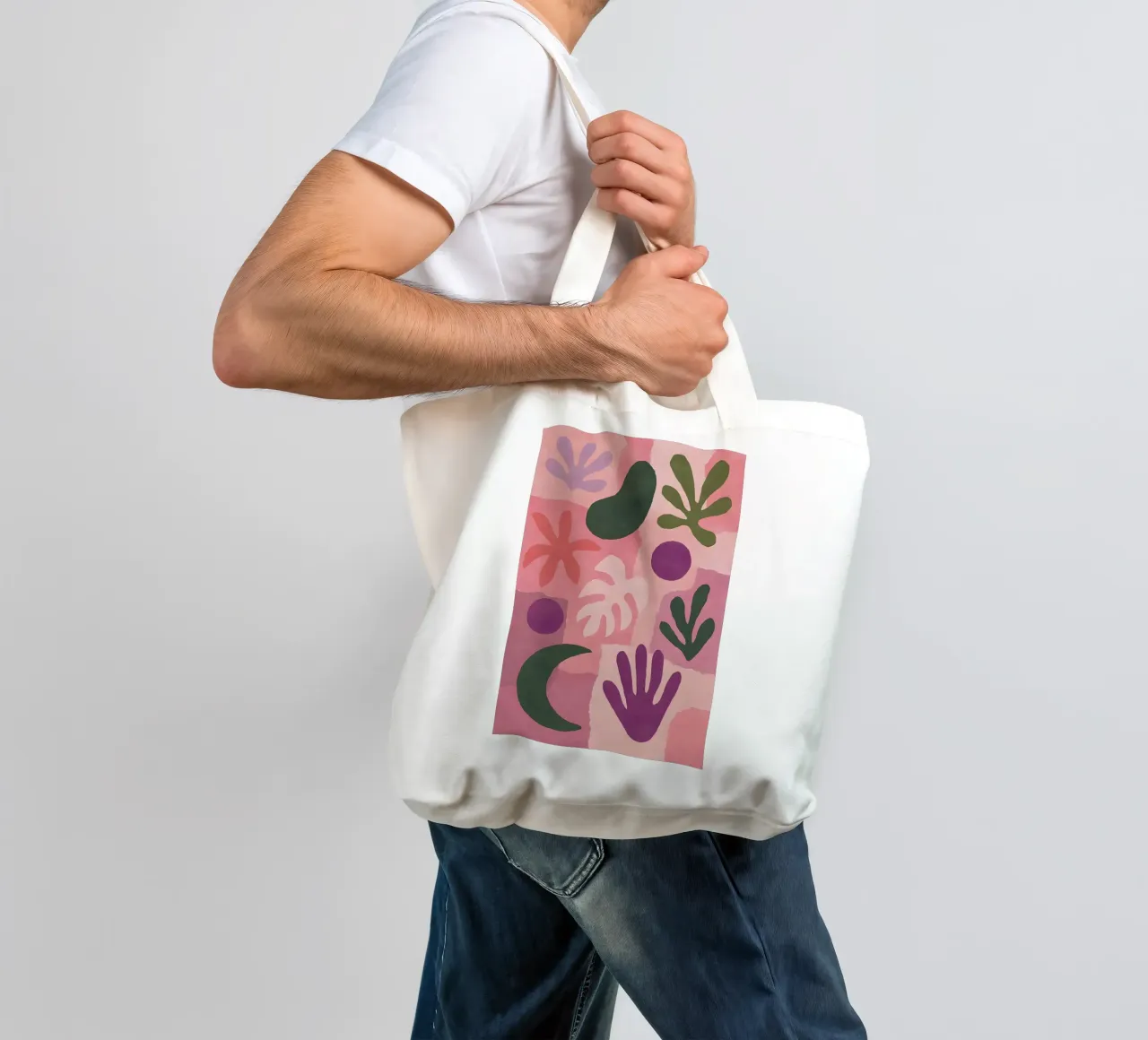 Modern Abstract Collage borsa in juta da Gypsy Galleria