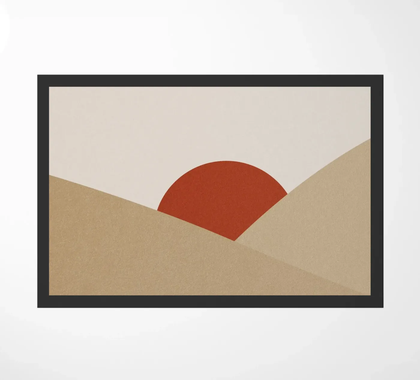Boho Desert Geometry Sunset doormat by pierosvisuals