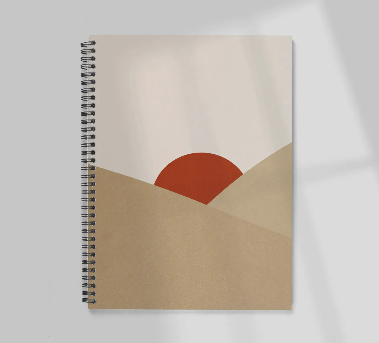 Boho Desert Geometry Sunset diario ad anelli da pierosvisuals