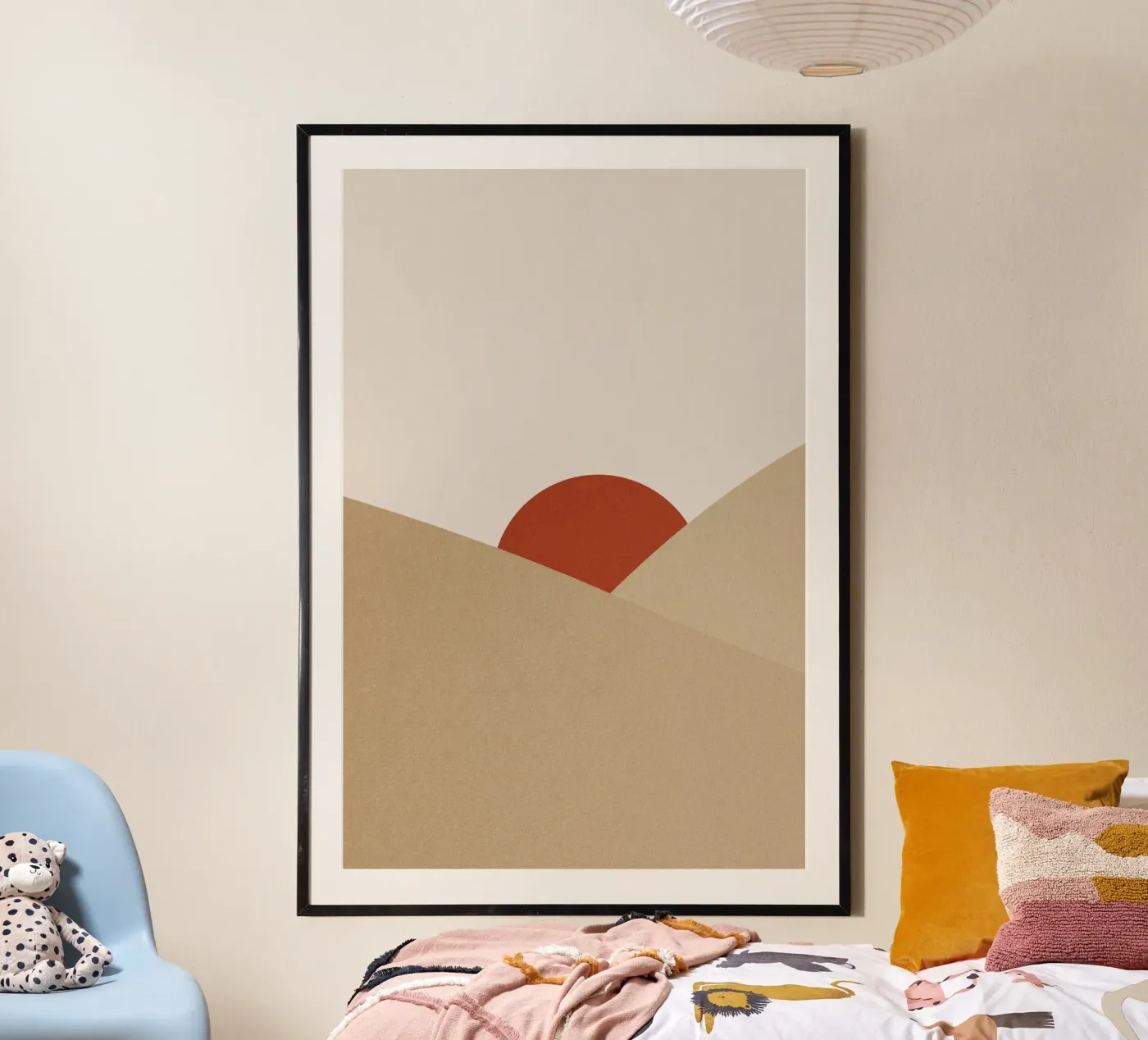 Boho Desert Geometry Sunset poster da pierosvisuals